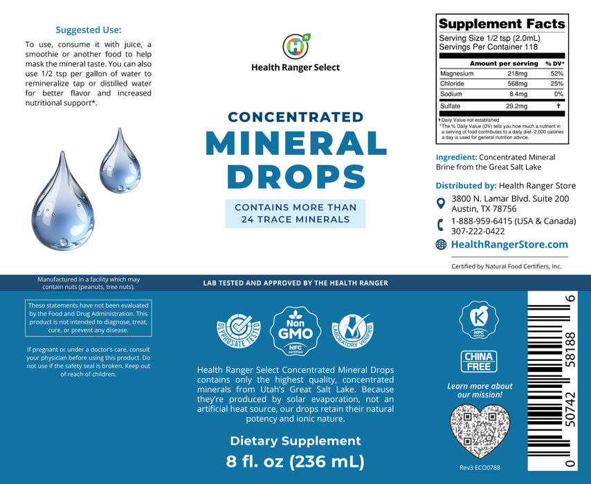 Concentrated Mineral Drops 8 fl oz (236ml)