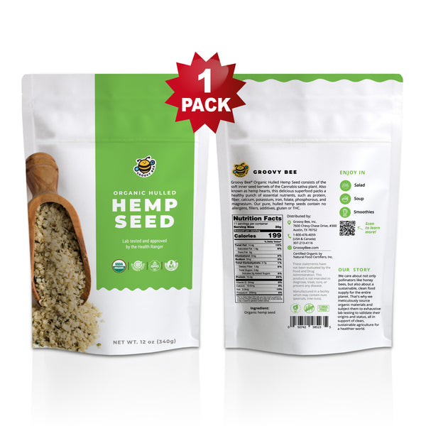 Organic Hulled Hemp Seed 12 oz (340 g)