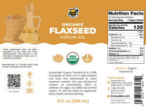 Organic Virgin Flaxseed Oil 8 fl oz (236 ml)