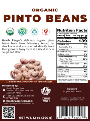 Organic Pinto Beans 12 oz (340 g)
