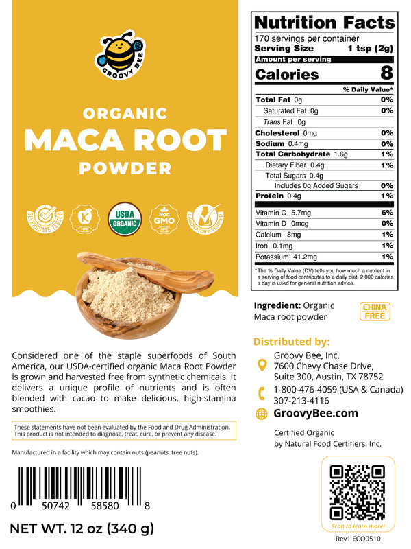 Organic Maca Root Powder 12 oz (340 g)