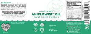 Groovy Bee® Ahiflower Oil 90 Softgels - Plant-Based Omega 3-6-9