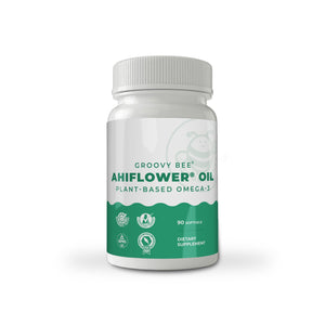 Groovy Bee® Ahiflower Oil 90 Softgels - Plant-Based Omega 3-6-9