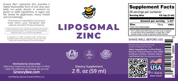 Liposomal Zinc 2 fl. oz (59ml)