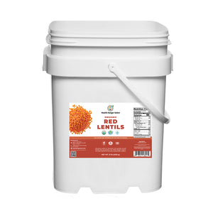 Mega Bucket Organic Red Lentils (10LB, 4535g)