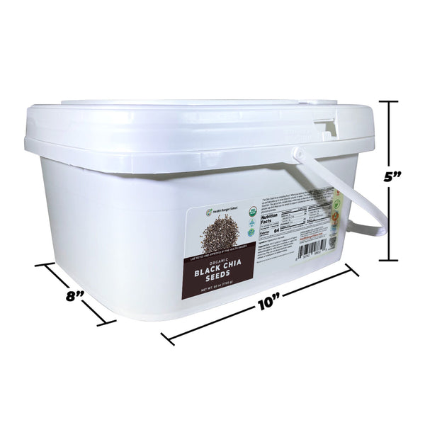 Mini Bucket - Organic Black Chia Seeds 60 oz (1700 g)
