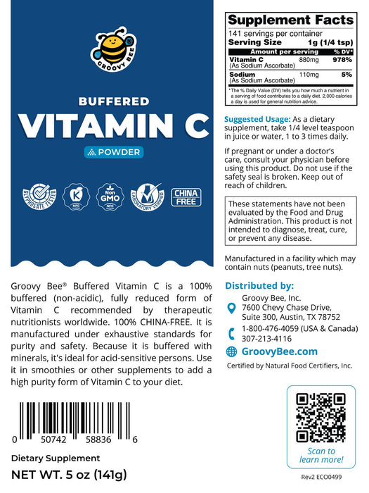 Buffered Vitamin C Powder 5 oz (141g) (6-Pack)