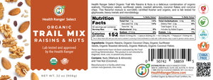 Mini Buckets Organic Trail Mix - Raisins & Nuts 32 oz (908g)