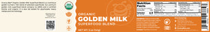 Organic Golden Milk  Superfood Blend  5 oz (141 g)