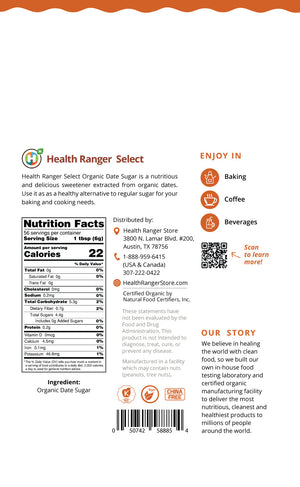 Organic Date Sugar 12 oz (340g)