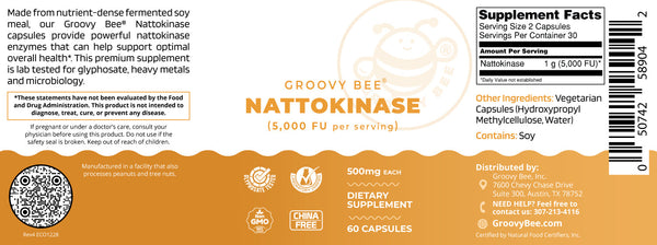Nattokinase (5,000 FU per Serving) 60 Capsules (500mg Each)