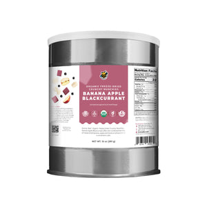 Organic Freeze-Dried Crunchy Munchies Banana Apple Blackcurrant (10 oz, 289g) #10 Can (2-Pack)