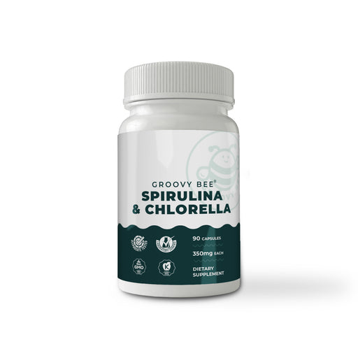 Spirulina and Chlorella Capsules 90 Caps (350 mg Each)