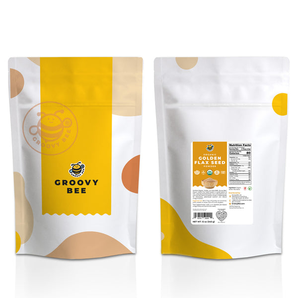 Organic Golden Flax Seed Powder 12oz (340g) (Best Before Date: May 7, 2026)
