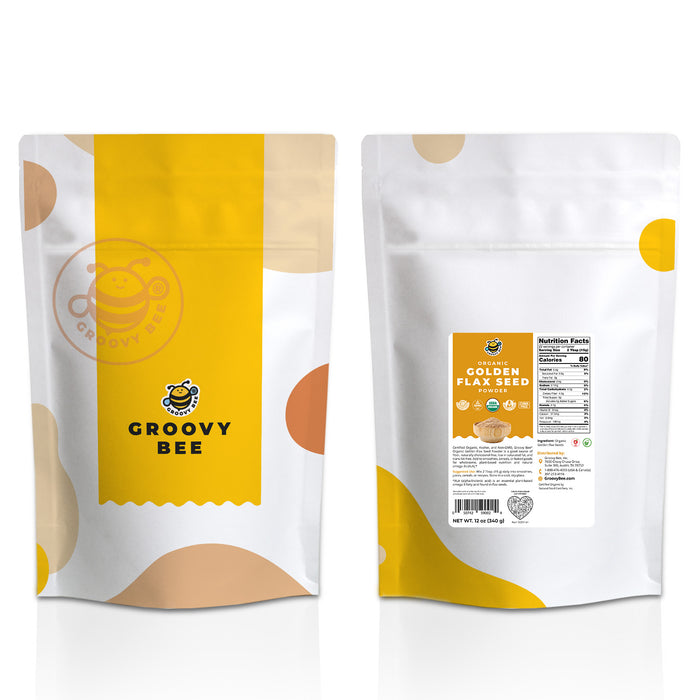 Organic Golden Flax Seed Powder 12oz (340g)