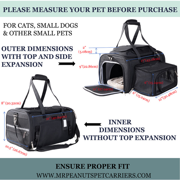 Mr. Peanut's Gold Series Mini Expandable Pet Carrier V3.0