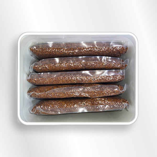 Mega Bucket Organic Flax Seed Brown (10LB, 4535g)