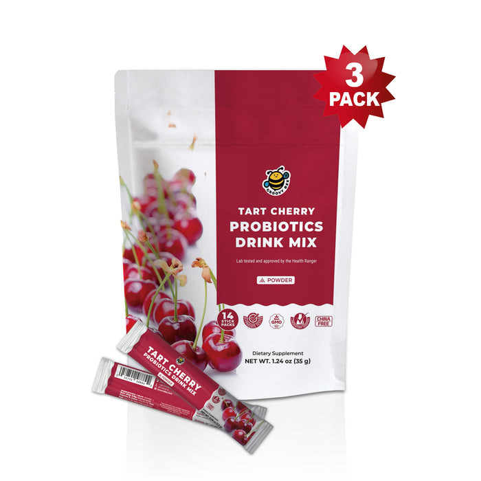 Tart Cherry Probiotics Drink Mix (14 counts) 1.24 oz (35g) (3-Pack)