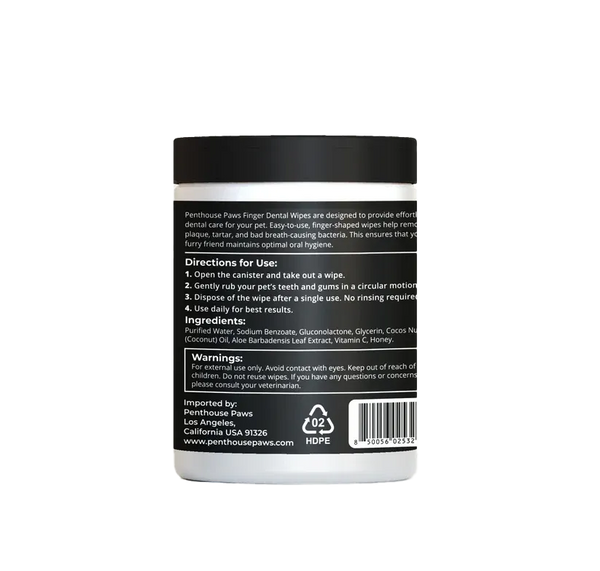Pet Finger Dental Wipes (50 Count)