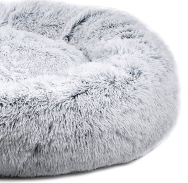 Mr. Peanut's 28" OrthoPlush® Pet Bed - Snowflake White Two Tone