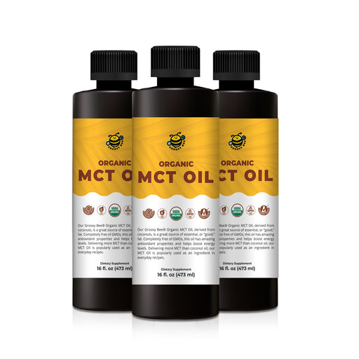 Groovy Bee® Organic MCT Oil 16 fl oz (473ml) (3-Pack)