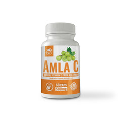 Amla C (Natural Vitamin C from Amla Fruit) 60 Caps (500 mg each) (Made With Organic Ingredients)